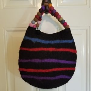 Cute woolen felt purse. Handmade.